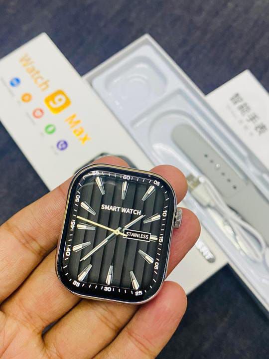 Watch 9 Max Smart Watch - Series 9 - Full Edge HD Display - Bluetooth Calling - Wireless Charging - Sports Functions