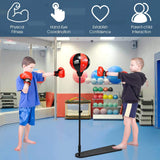 Kids Boxing Stand + Gloves and Pump (Height-Adjustable)