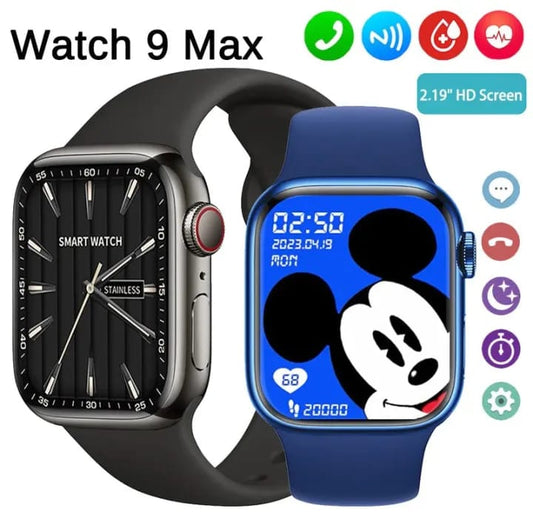 Watch 9 Max Smart Watch - Series 9 - Full Edge HD Display - Bluetooth Calling - Wireless Charging - Sports Functions