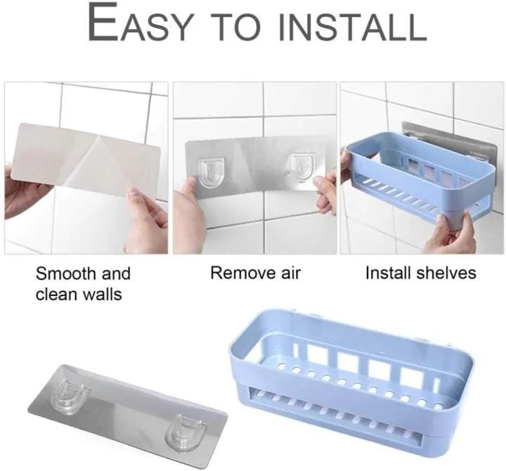 1 Pcs Kitchen And Bathroom Wall Shelf Square