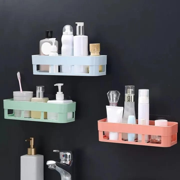 1 Pcs Kitchen And Bathroom Wall Shelf Square