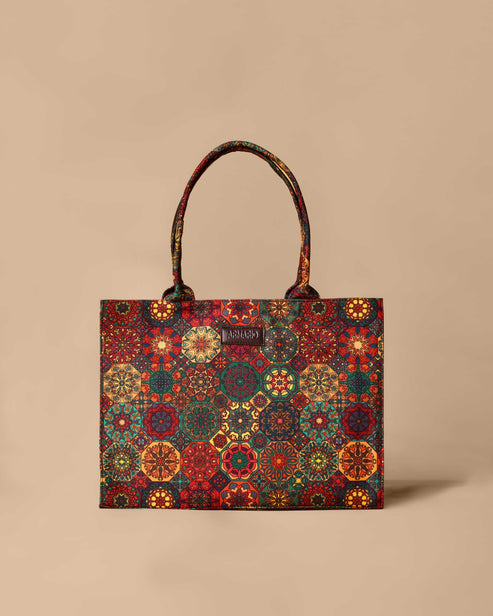 Cultural Print Tote Bag